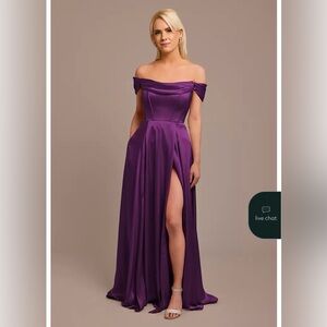 Off the shoulder formal dress